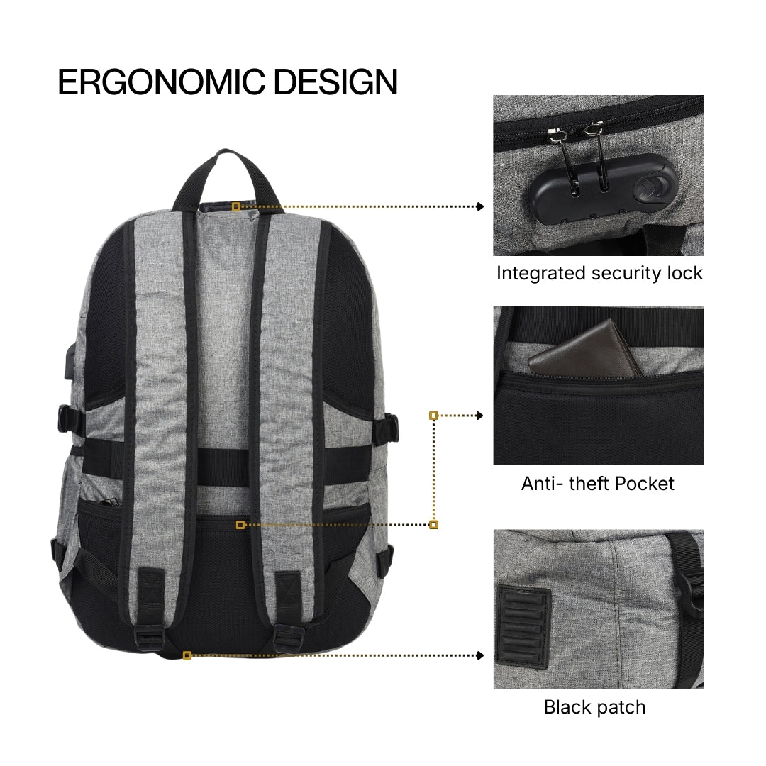 Hustle grey backpack