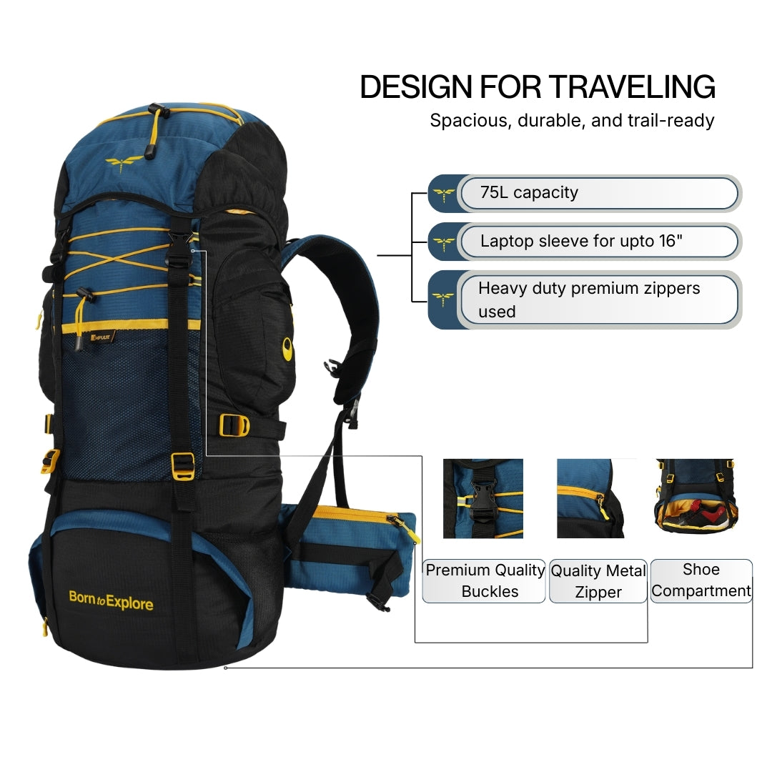 Rucksack trekking bag (Blue)