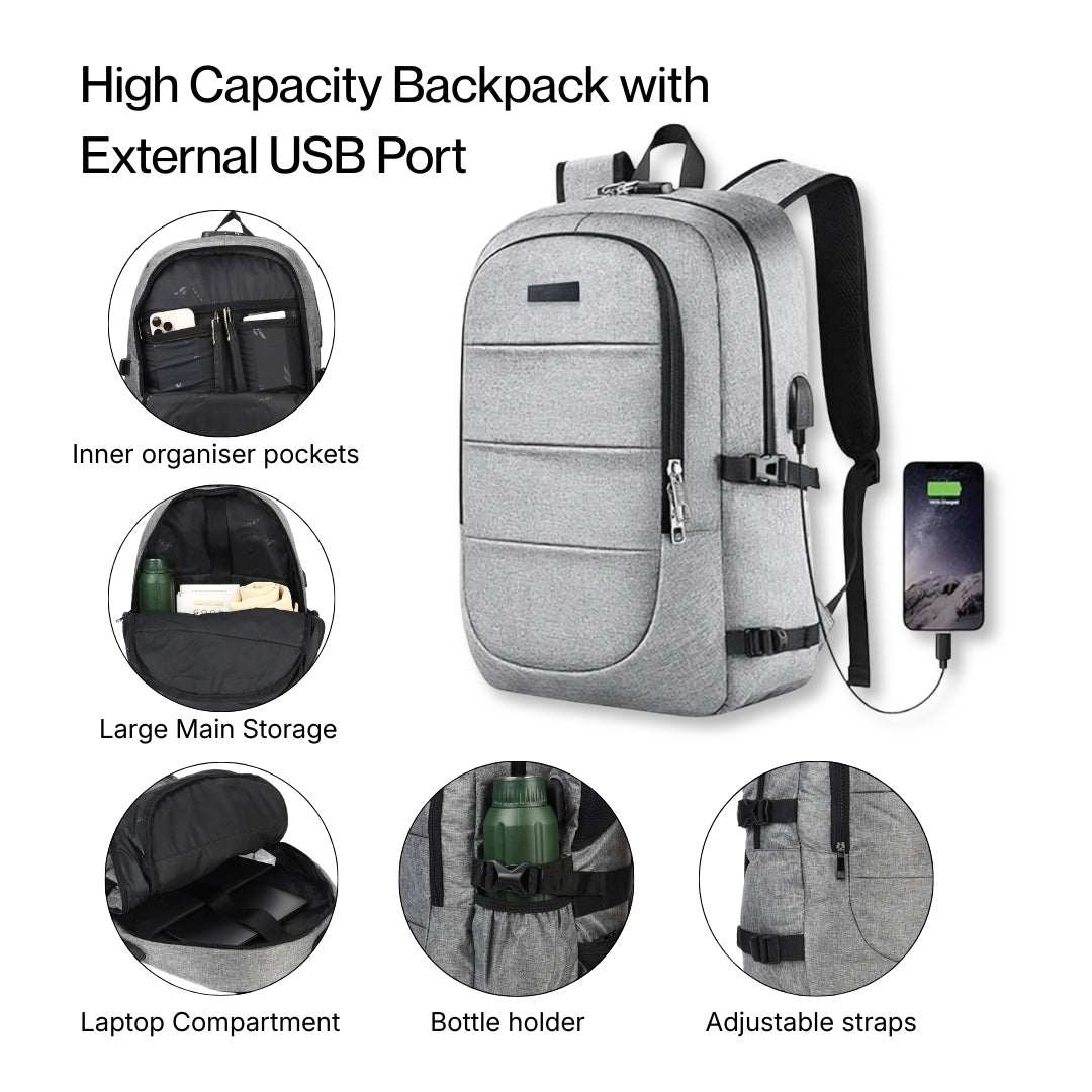 Hustle grey backpack