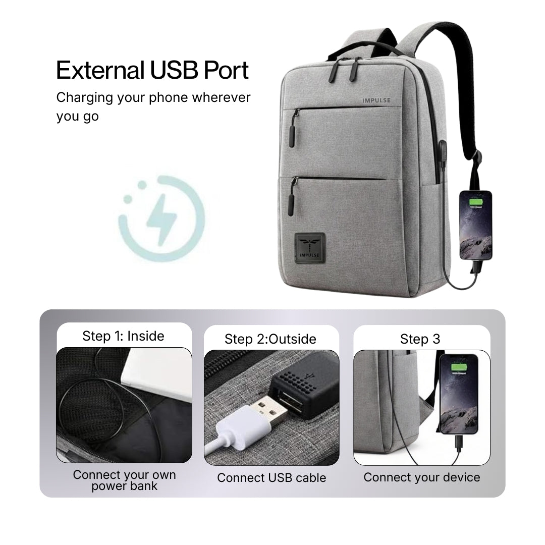 Empower grey backpack