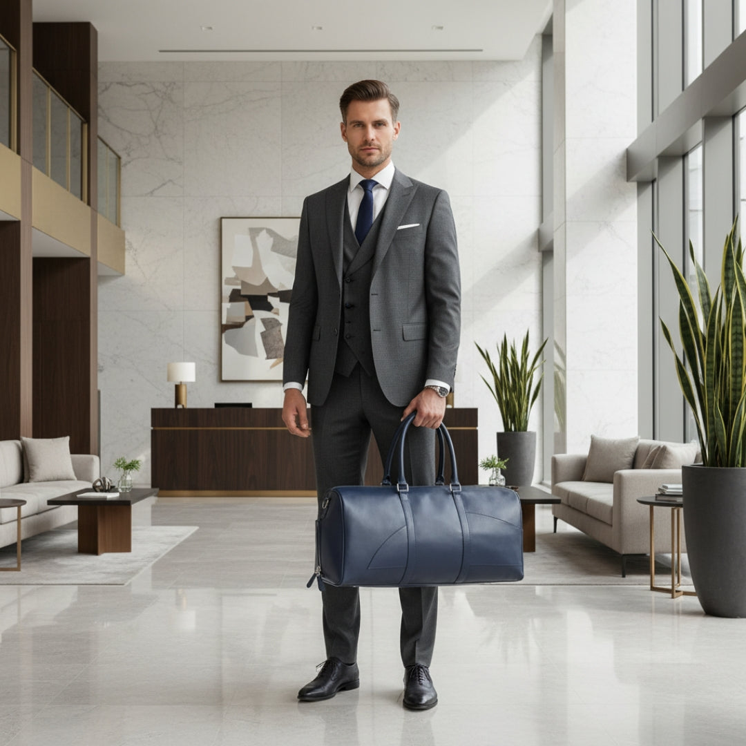 Iconic Blue Duffle Bag