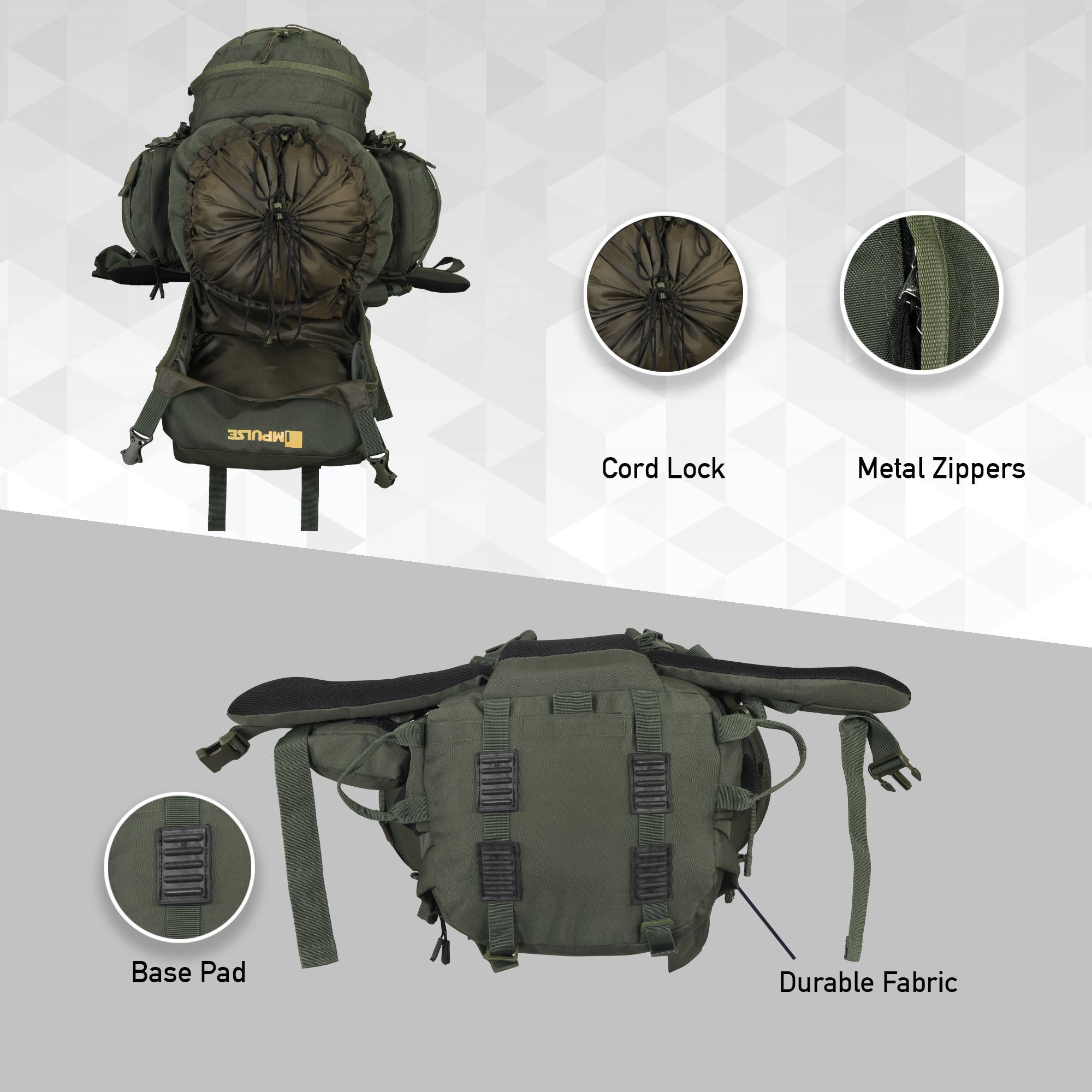 95 Litres Captain Green Trekking bag
