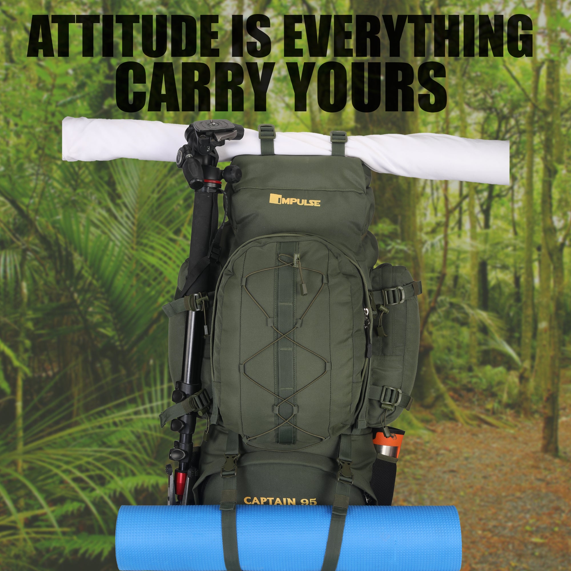95 Litres Captain Green Trekking bag