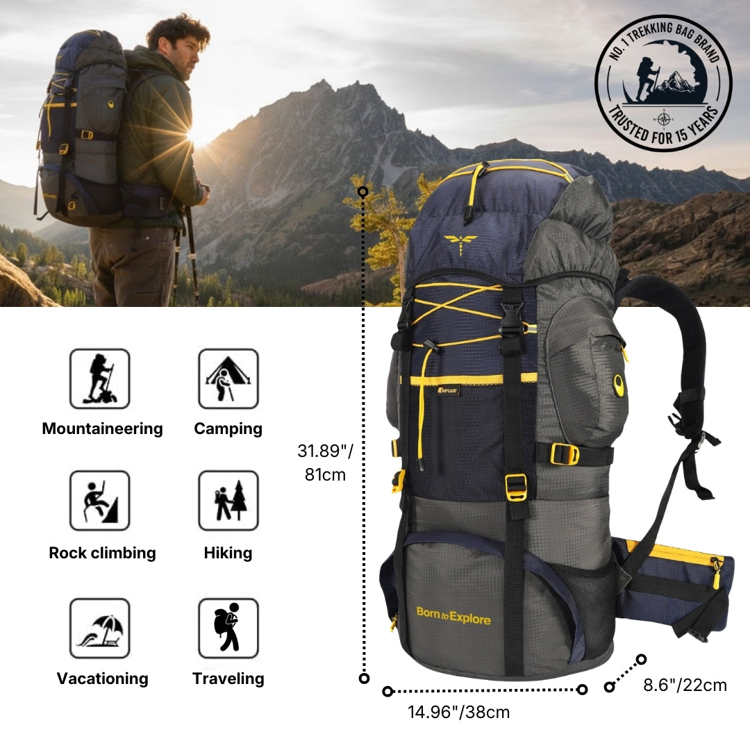 Rucksack trekking bag (Grey)