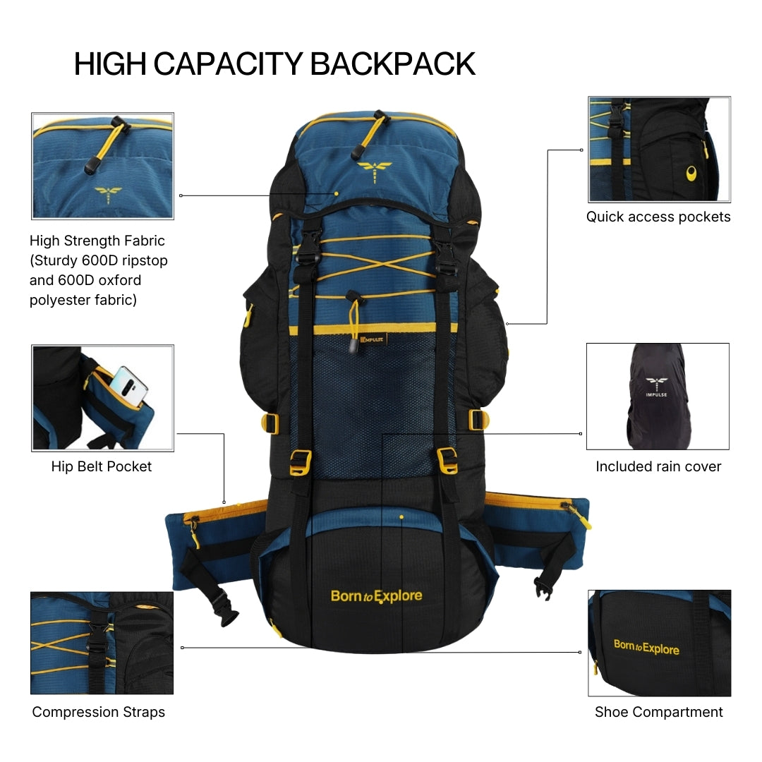 Rucksack trekking bag (Blue)