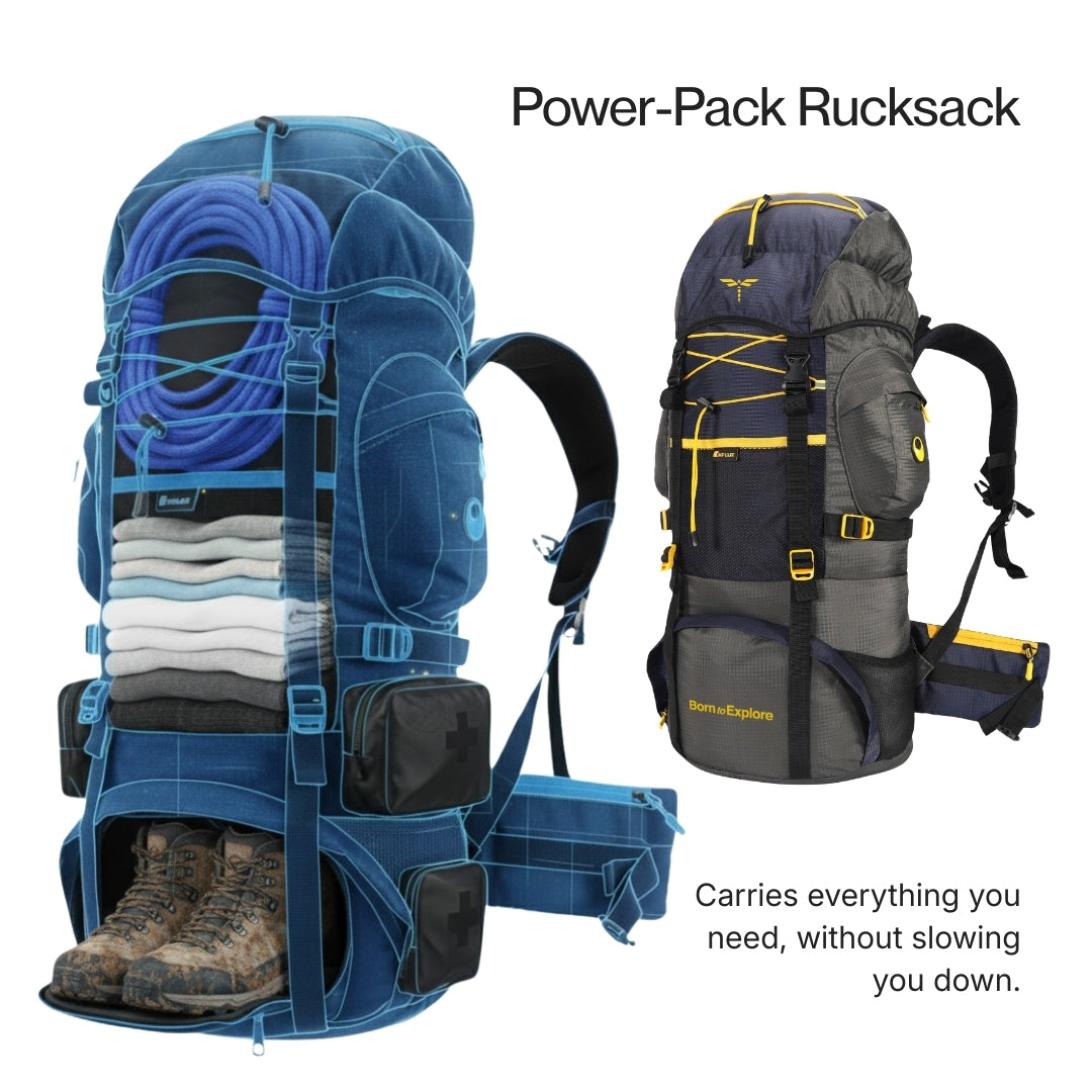 Rucksack trekking bag (Grey)