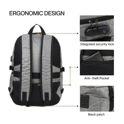 Hustle grey backpack