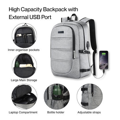 Hustle grey backpack