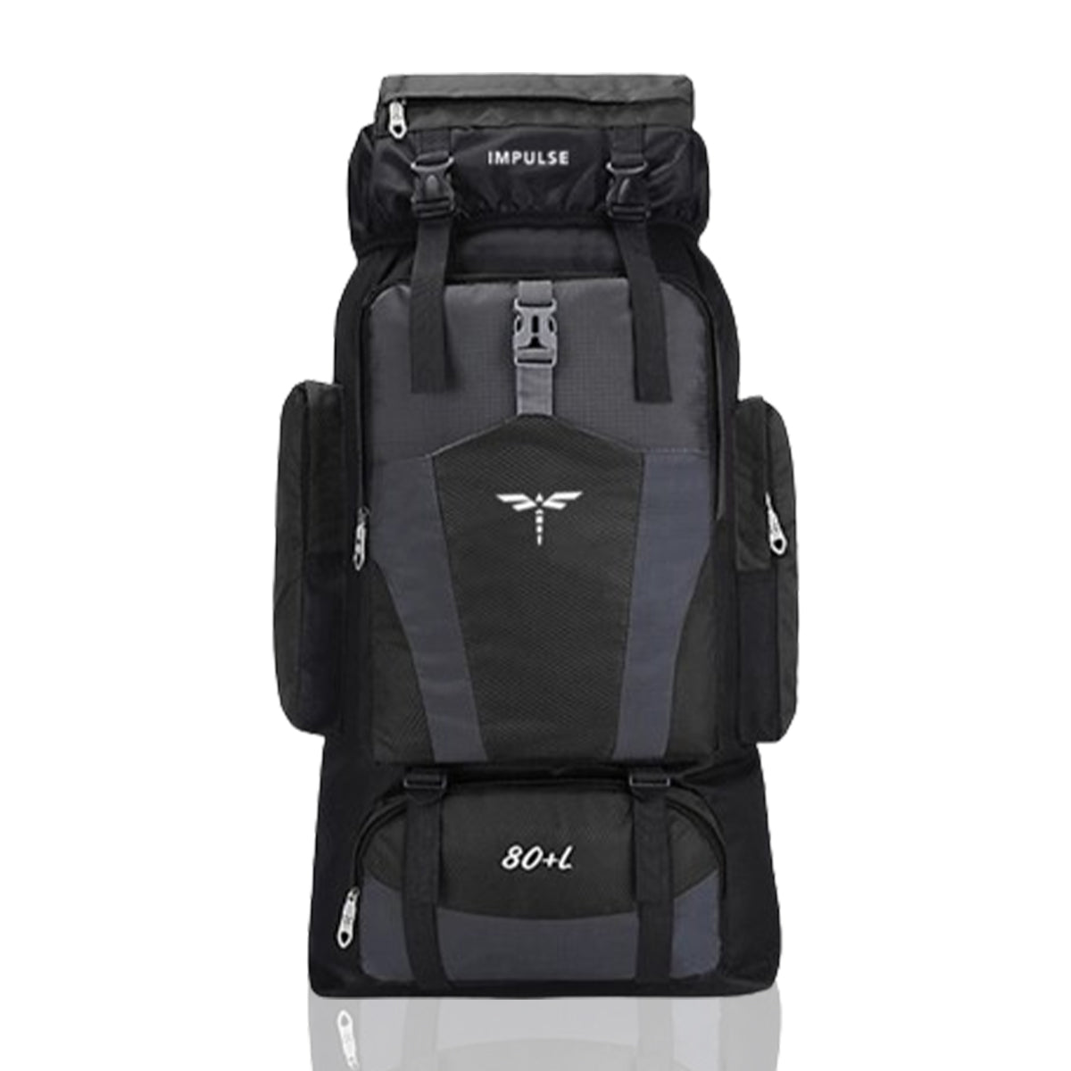 Travel bag for men tourist backpack for hiking trekking camping Rucksack - 75 L  (Black, White)