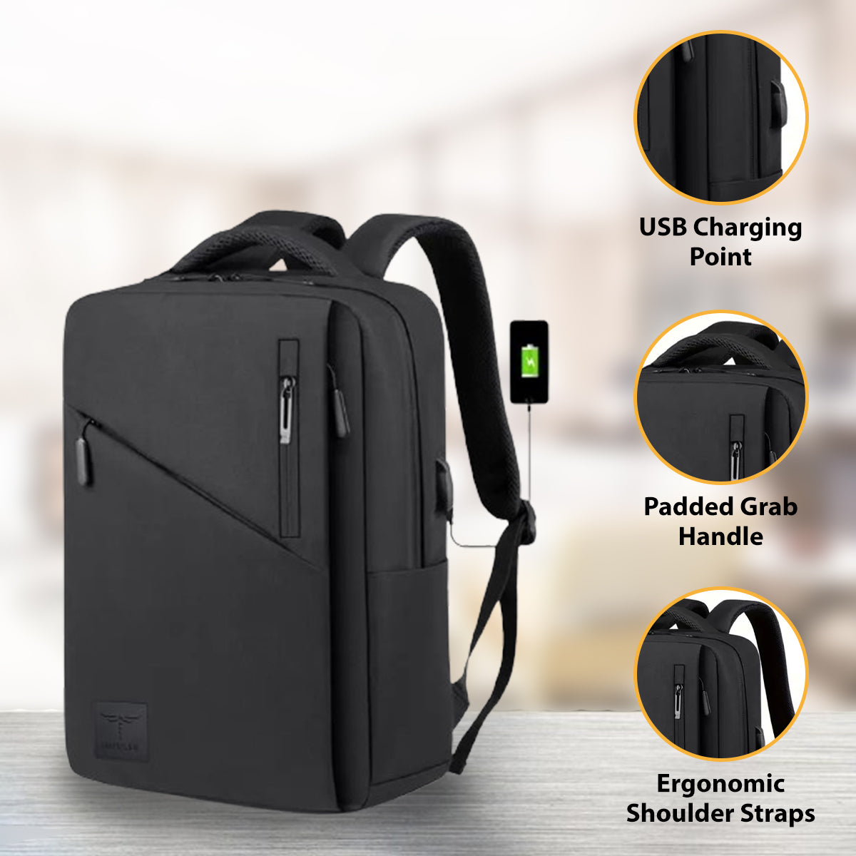 Medium 30 L Laptop Backpack 30 L Laptop Backpack Elite V2 16 Inch Laptop Backpack with USB Charging  (Black)