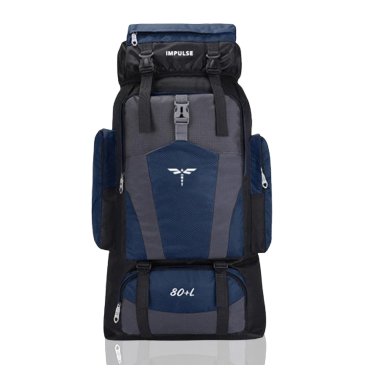 Travel bag for men tourist backpack for hiking trekking camping Rucksack - 75 L  (Blue, White)