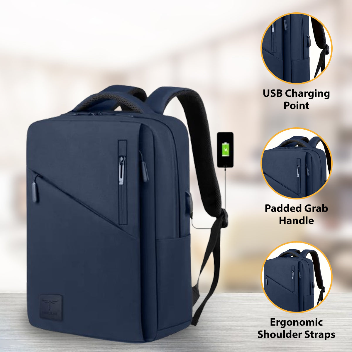 Medium 30 L Laptop Backpack 30 L Laptop Backpack Elite V2 16 Inch Laptop Backpack with USB Charging  (Blue)