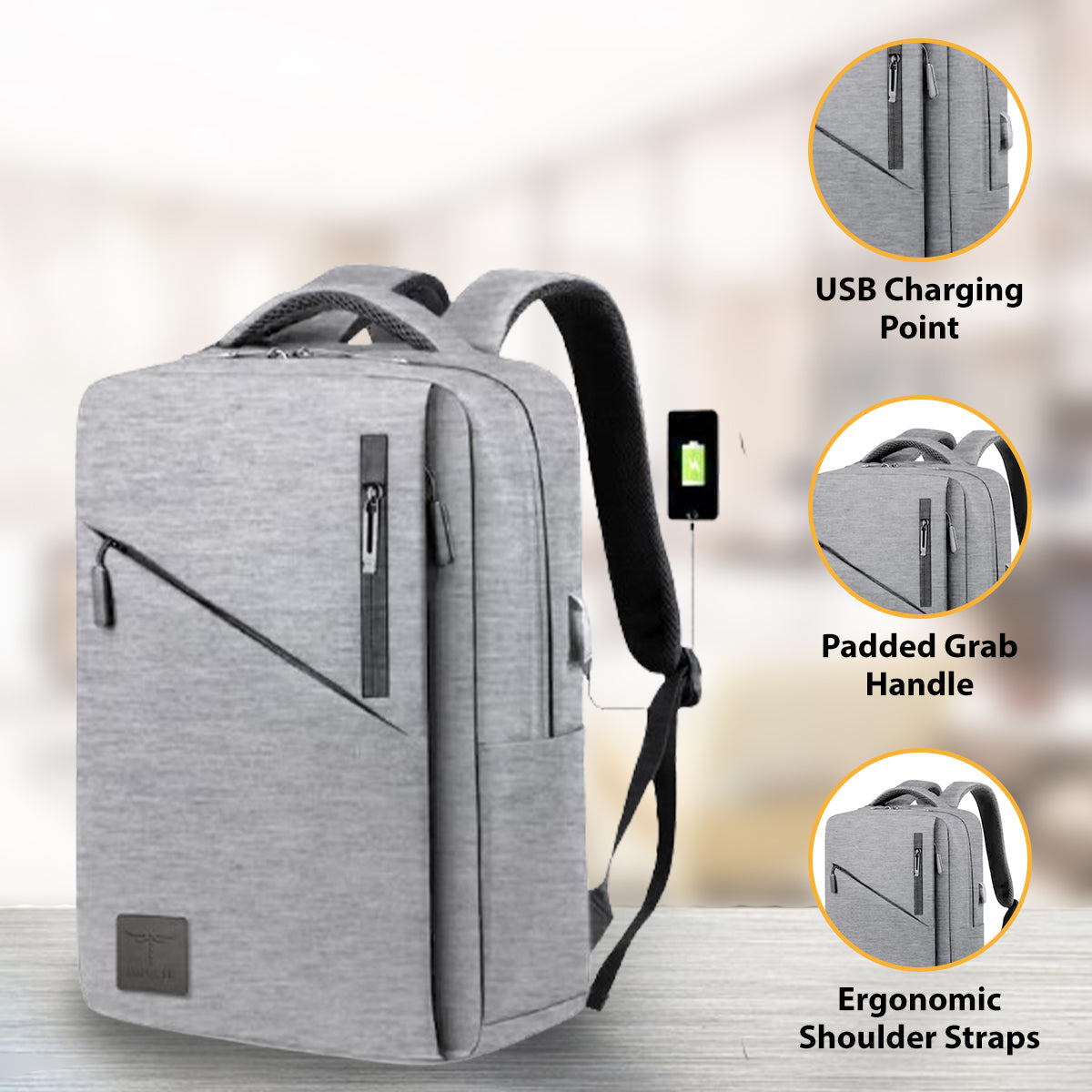 Medium 30 L Laptop Backpack 30 L Laptop Backpack Elite V2 16 Inch Laptop Backpack with USB Charging  (Grey)