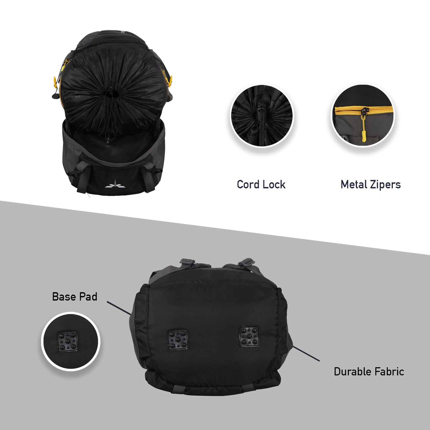 80 Litres Curve Black Trekking bag