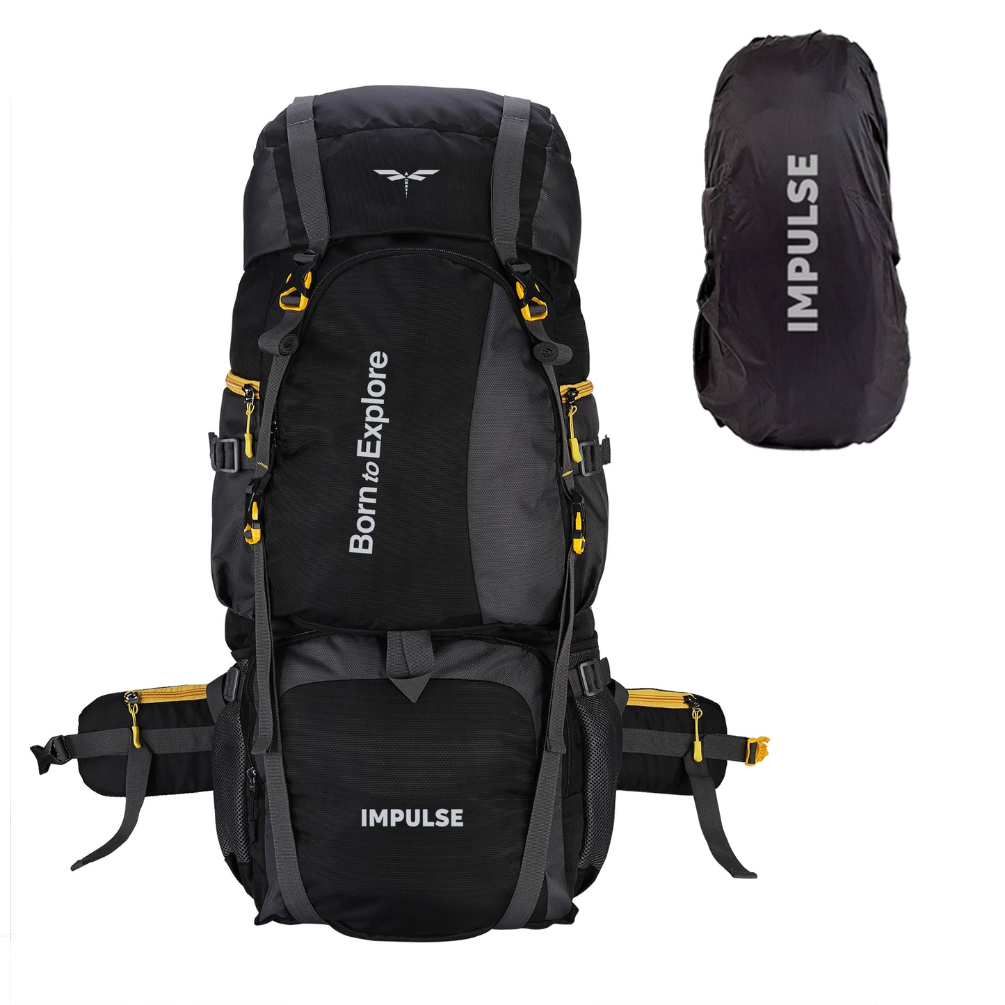 80 Litres Curve Black Trekking bag